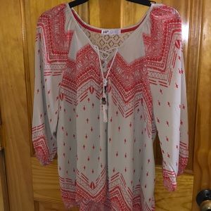 Super cute crochet, and Aztec design shirt